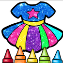 Livre de coloriage et dessin de robes à paillettes APK