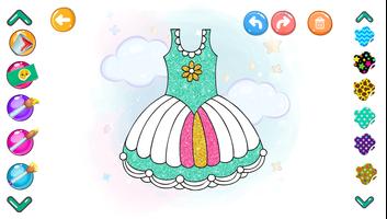 Glitter Dresses Coloring Book and Drawing pages تصوير الشاشة 3