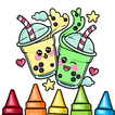 Cute Coloring Book Glitter