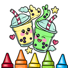 Cute Coloring Book Glitter أيقونة