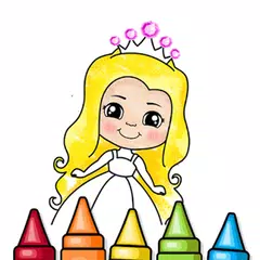 Скачать Princess Coloring Book Glitter APK