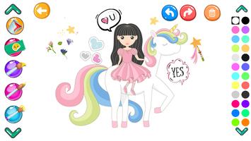 Princess Coloring Book Glitter تصوير الشاشة 1