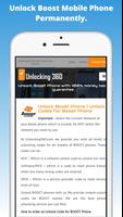 Unlock BOOST Mobile Phone poster