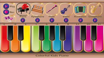 Colorful Kids Piano ポスター