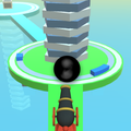 Ball Shoot Tower Fire Color 3D