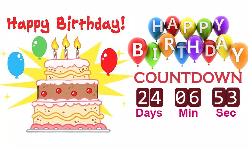 Birthday Countdown - Anniversary Countdown für Android - APK herunterladen