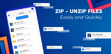 Zip tool: Compress, Unzip files (Extract files)