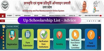 Up Scholarship List - Advice poster