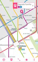 Barcelona Rail Map poster