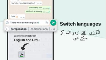 Urdu Keyboard with English imagem de tela 3