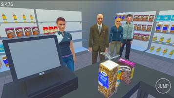 Supermarket Simulator Store 3D Affiche