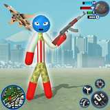 US Army Stickman Rope Hero-New icono