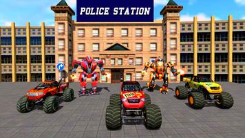 US Police Transform Robot War Monster Truck Games تصوير الشاشة 3