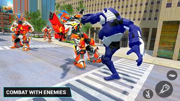 Police Robot Transformation: Panda Robot Game syot layar 1