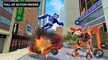 Police Robot Transformation: Panda Robot Game captura de pantalla 2