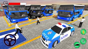 US Police Bus Parking Simulator Affiche