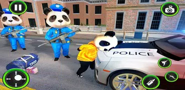 US Police Panda Rope Hero:Police Attack Game