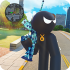 Spider Stickman Rope Hero - Gangster Crime City icon