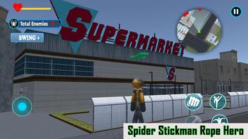 Spider Stickman Rope Hero - Gangster Crime City Affiche