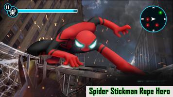 Spider Stickman Rope Hero - Gangster Crime City syot layar 2