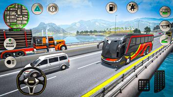 Coach Bus Driving Simulator 3D captura de pantalla 1
