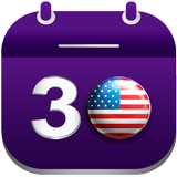 US Calendar with Holidays simgesi