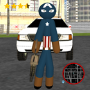 Us Capitain Stickman Rope hero Gangaster Crime APK