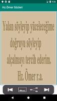 Hz Ömer Sözleri poster