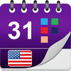 US Calendar with Holidays