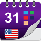 US Calendar 2023 Holidays icône