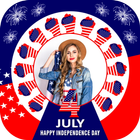 USA Independence Day Frame أيقونة