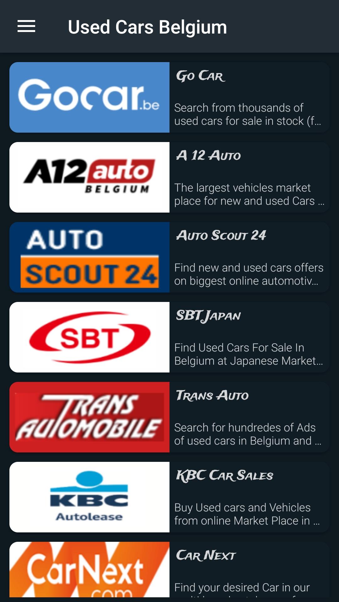 Used Cars Belgium APK for Android Download