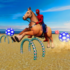 Impossible SuperHeroes Cheval Stunts 3D icône