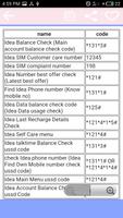 mobile ussd codes اسکرین شاٹ 3