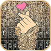 Gold Finger Heart keyboard-icoon