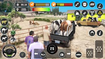 Farm Animal Game Truck Driving постер