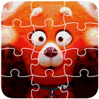 Tuning Red Jigsaw Puzzle Zeichen