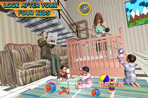 Pasgeboren baby-vierlingen: Mother Sim screenshot 1