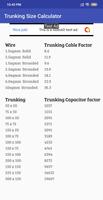 Trunking size calculator captura de pantalla 2