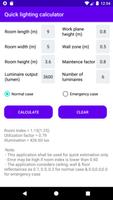 Quick Lighting Calculator captura de pantalla 1