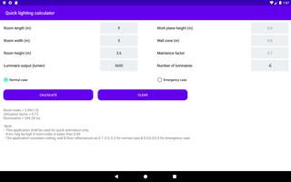 Quick Lighting Calculator captura de pantalla 2