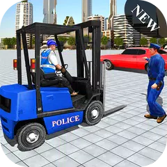 Police Cop Spooky Fork Lifter Simulator 2019