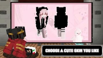 Skin Girls Cute for MCPE Ekran Görüntüsü 1