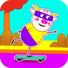 cow skater: scating game for kid APK download