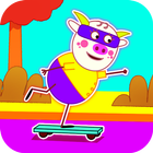 cow skater: scating game for kid آئیکن