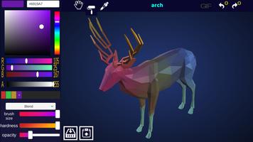 3D Low Poly Coloring - Animals الملصق