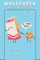 Cute Milk Kawaii Wallpaper स्क्रीनशॉट 1