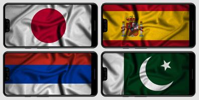 3D World Flag Live Wallpaper Affiche