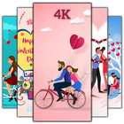 Valentine's 💓 Day 4k Wallpaper : Auto change 圖標