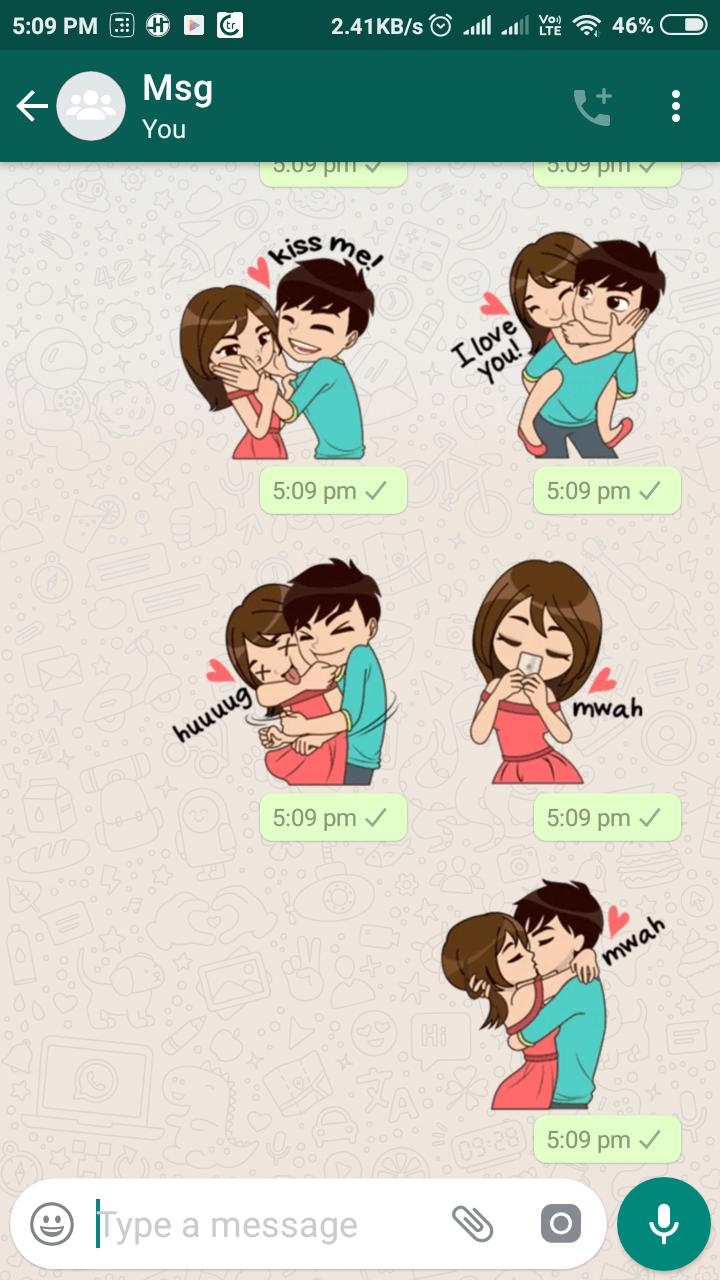Romantic Couple Stickers Whatsapp Wastickerapps For Android